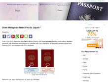 Tablet Screenshot of malaysianneedvisa.com